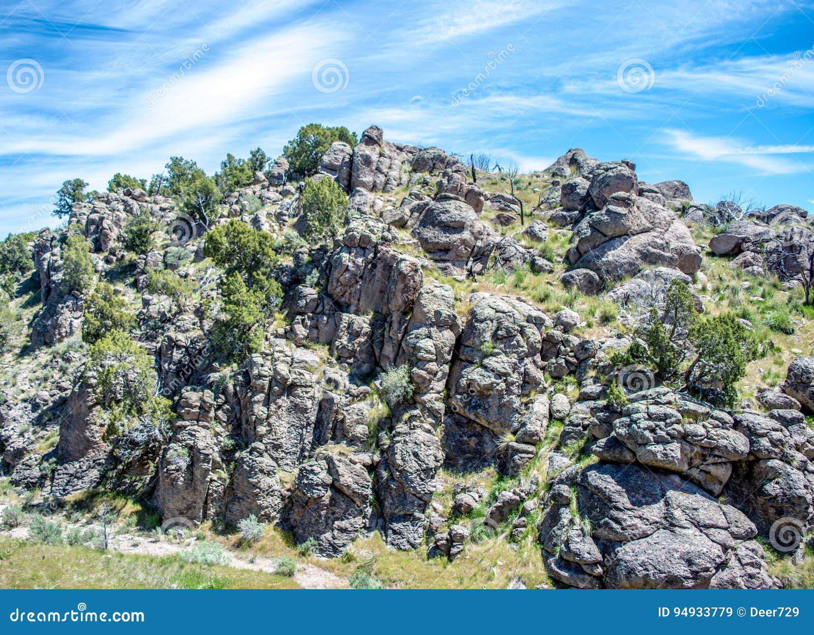 Large Boulder Hillside stock image. Image of large, pile 94933779