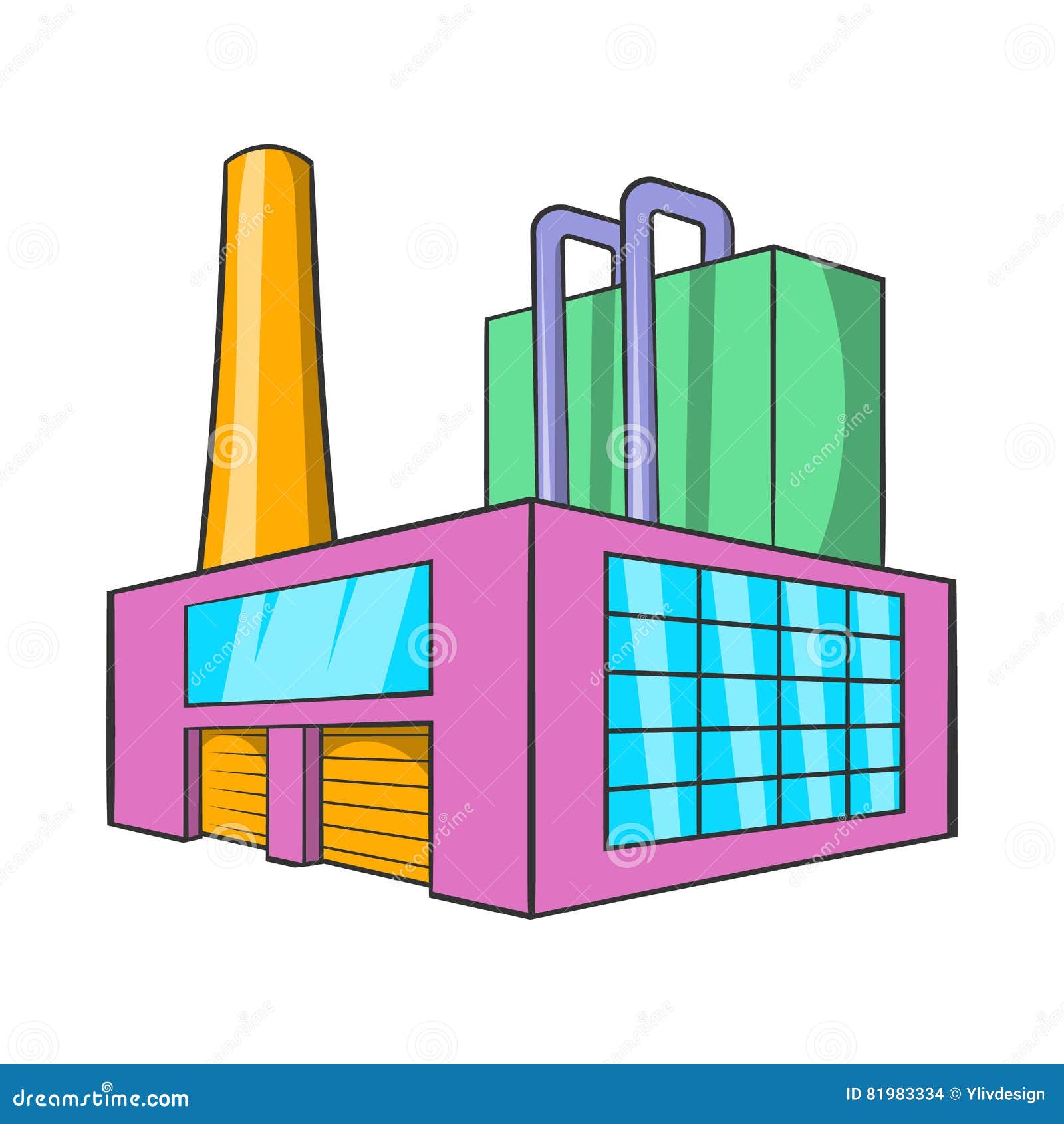Large Brewery Icon, Cartoon Style Stock Vector - Illustration of ...