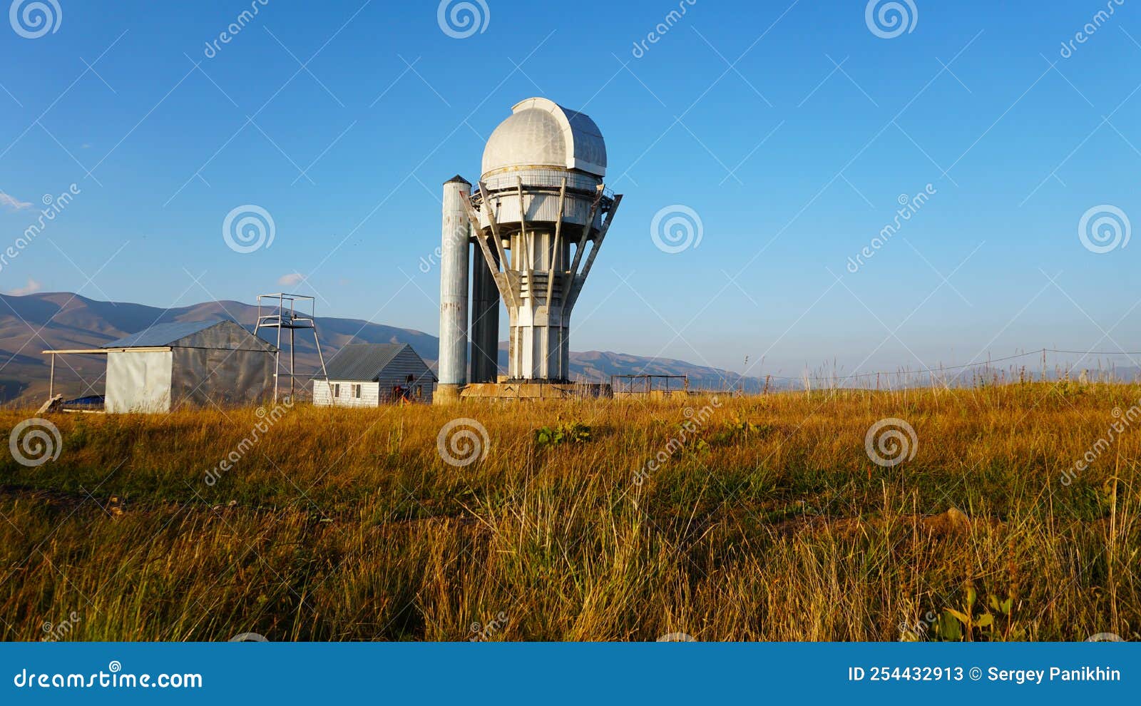 Large Buildings of Observatory in Form of a Dome Stock Image Image of