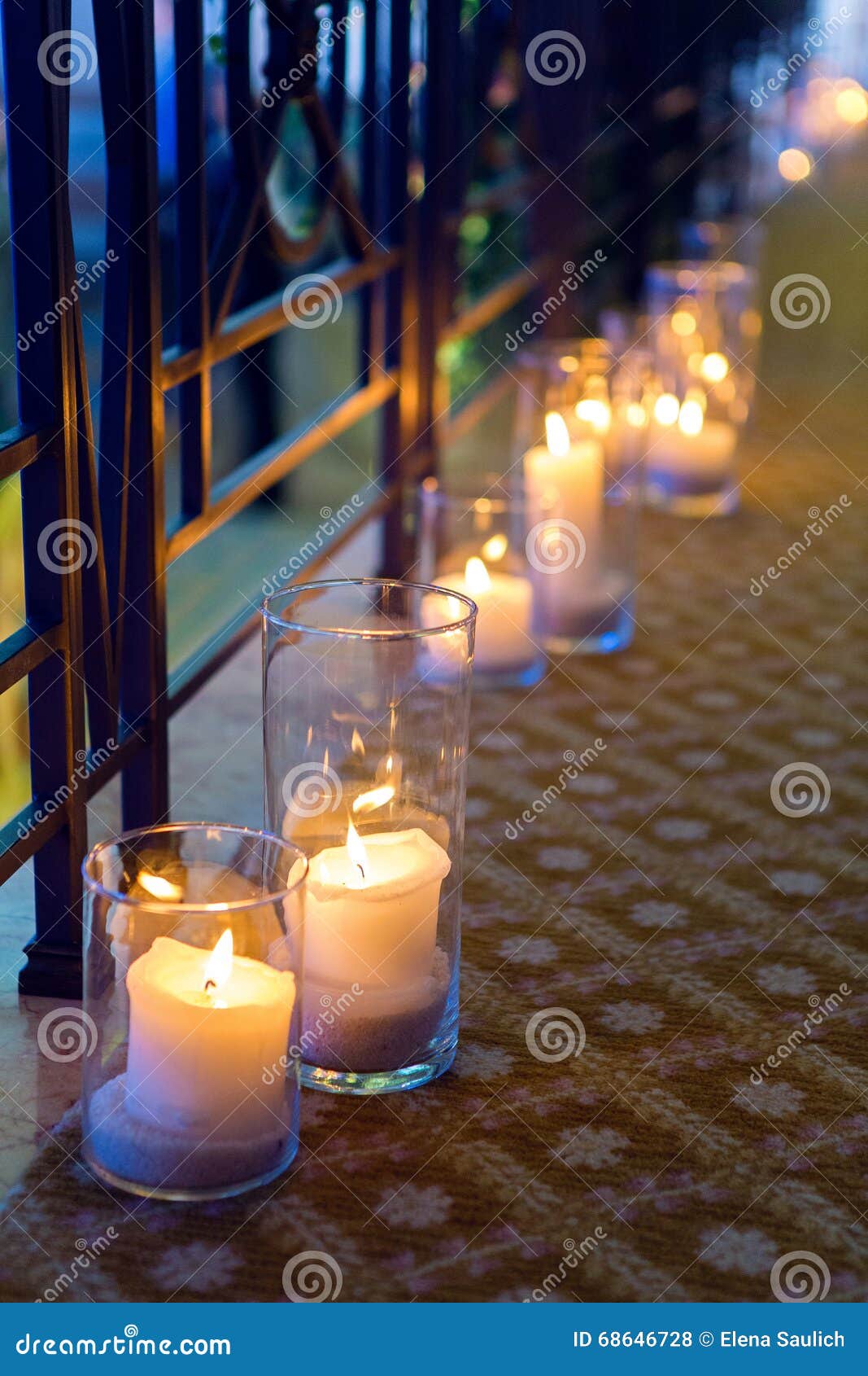 Large Candles In Glass Stock Photo Image Of Context 68646728