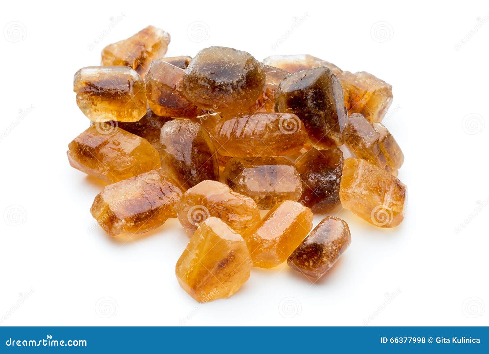 Large Caramelized Sugar on a White Background. Stock Photo Image of