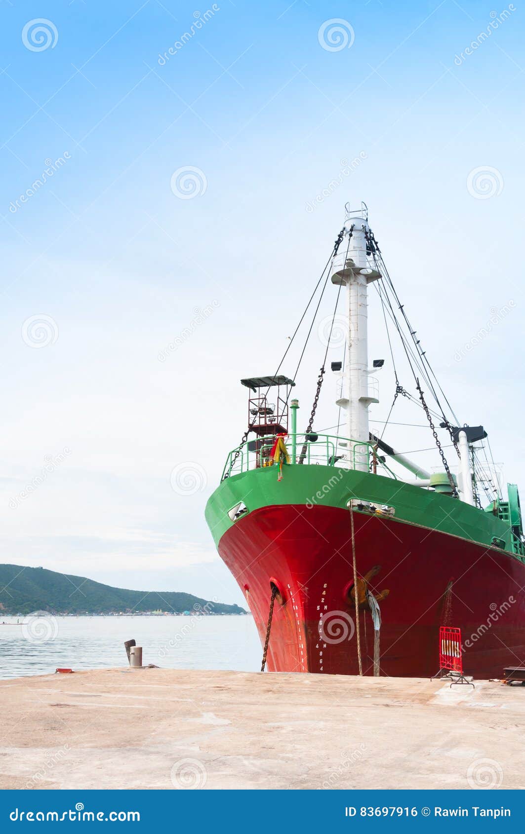 Large Cargo Ship with Many Shipping Container in Harbor Stock Photo Image of industrial