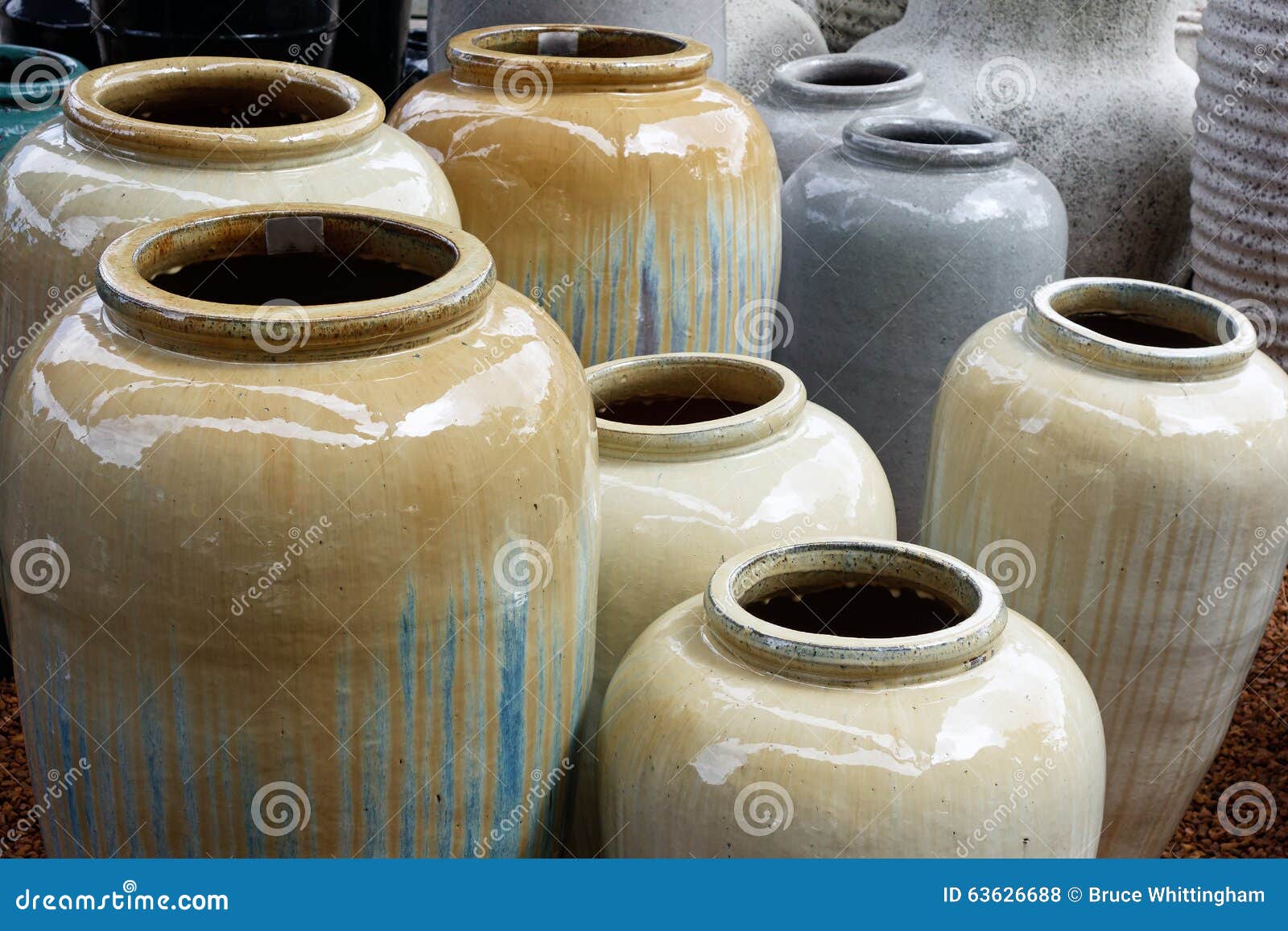 Large Ceramic Urns Stock Photo Image Of Planter Pots 63626688