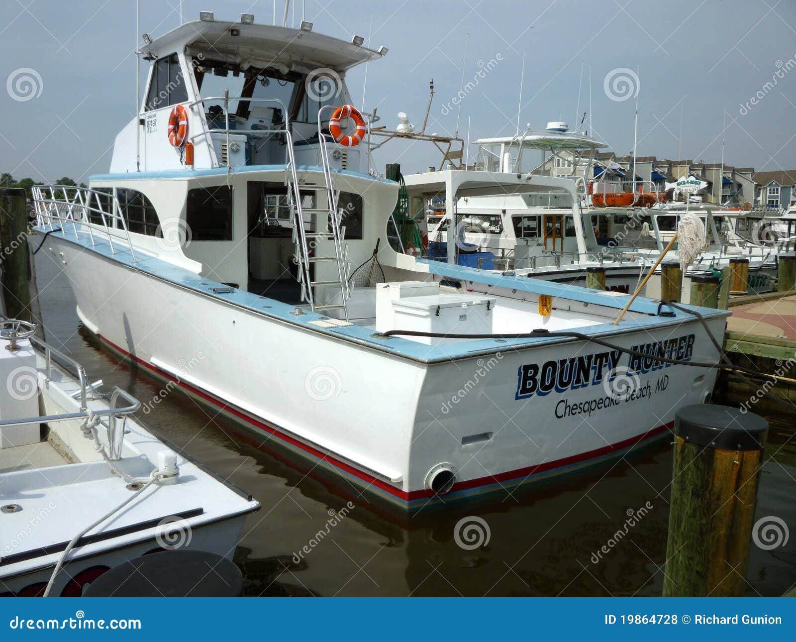 Large Charter Boat editorial stock photo. Image of reel 19864728
