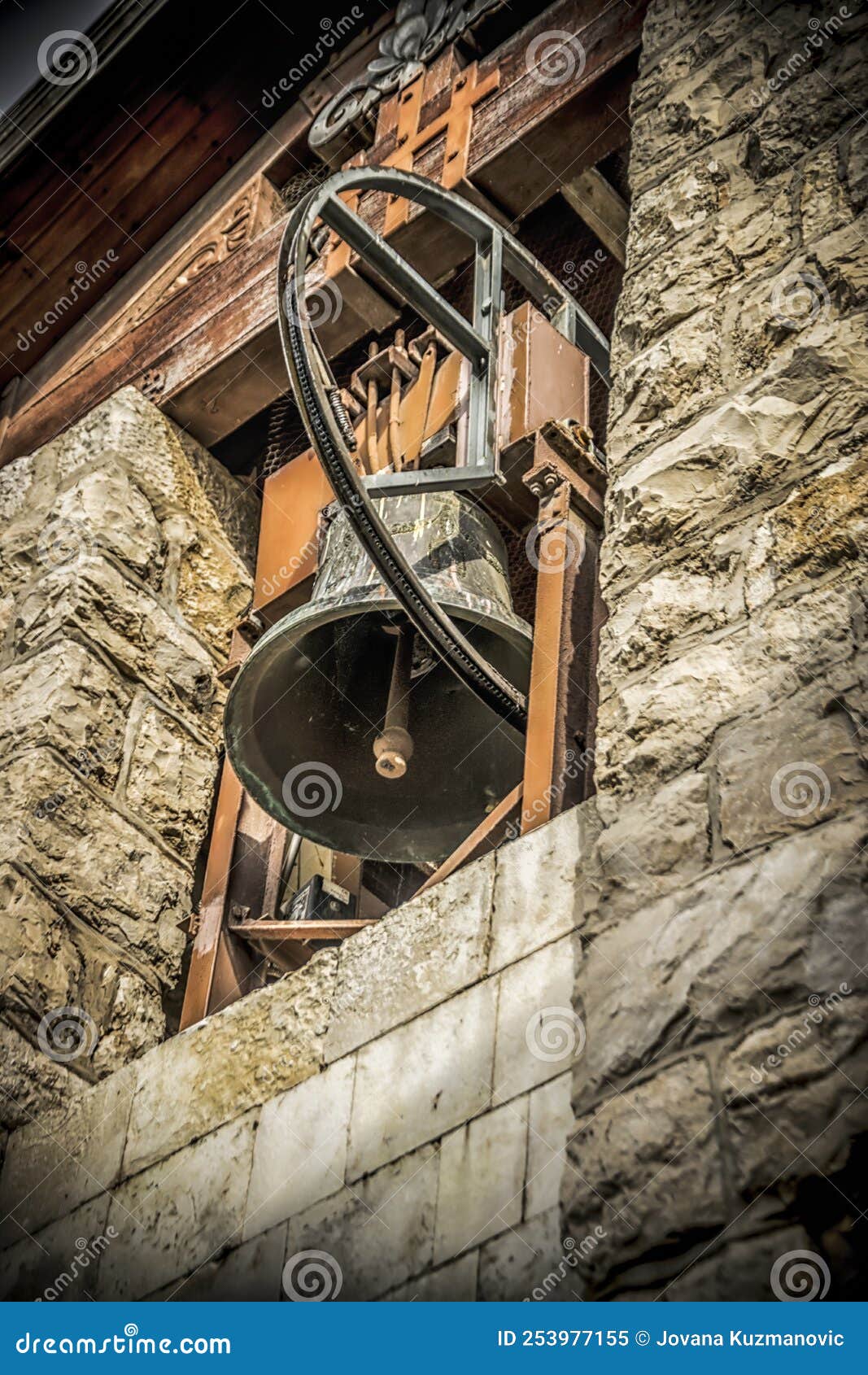 A large church bell stock image. Image of christian 253977155