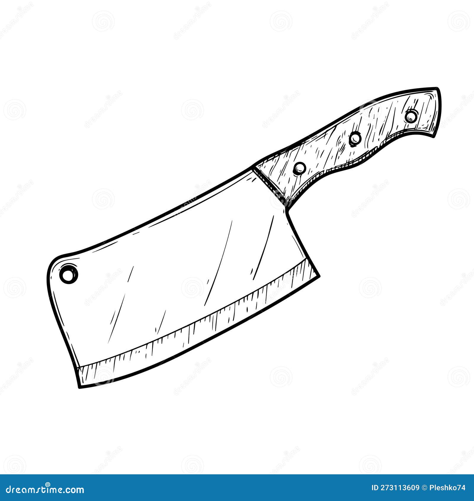 Knife set hand drawn sketch style Royalty Free Vector Image
