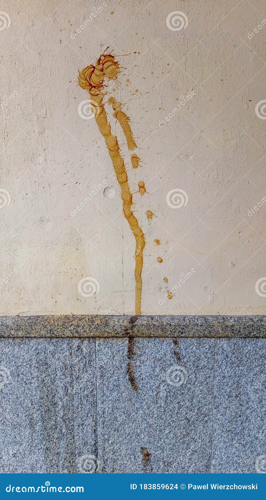 Large Coffee Stain on Light Building Wall Stock Photo Image of light, coffee 183859624