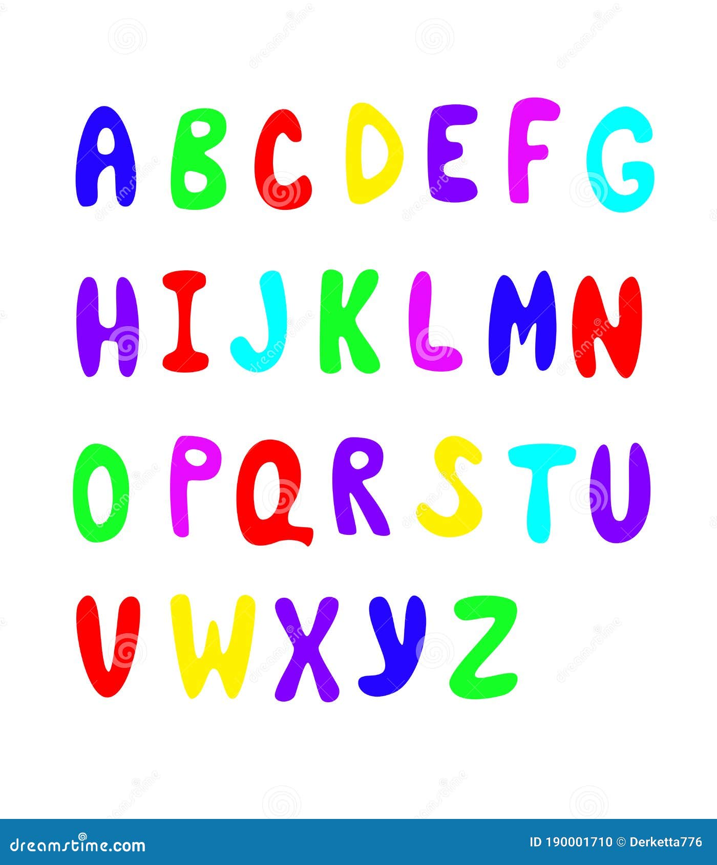 Large Color Bright Letters of the English Alphabet. Latin Capital ...