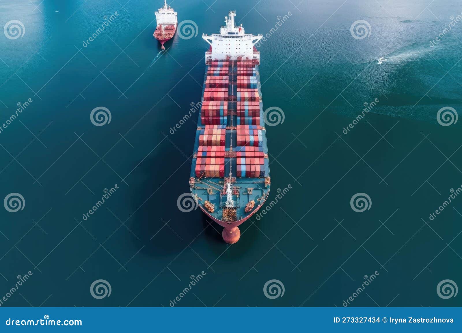 A Large Sea Container Ship Delivers A Combined Cargo AI Generated a-large-sea-container-ship-delivers-a-combined-cargo-ai-generated