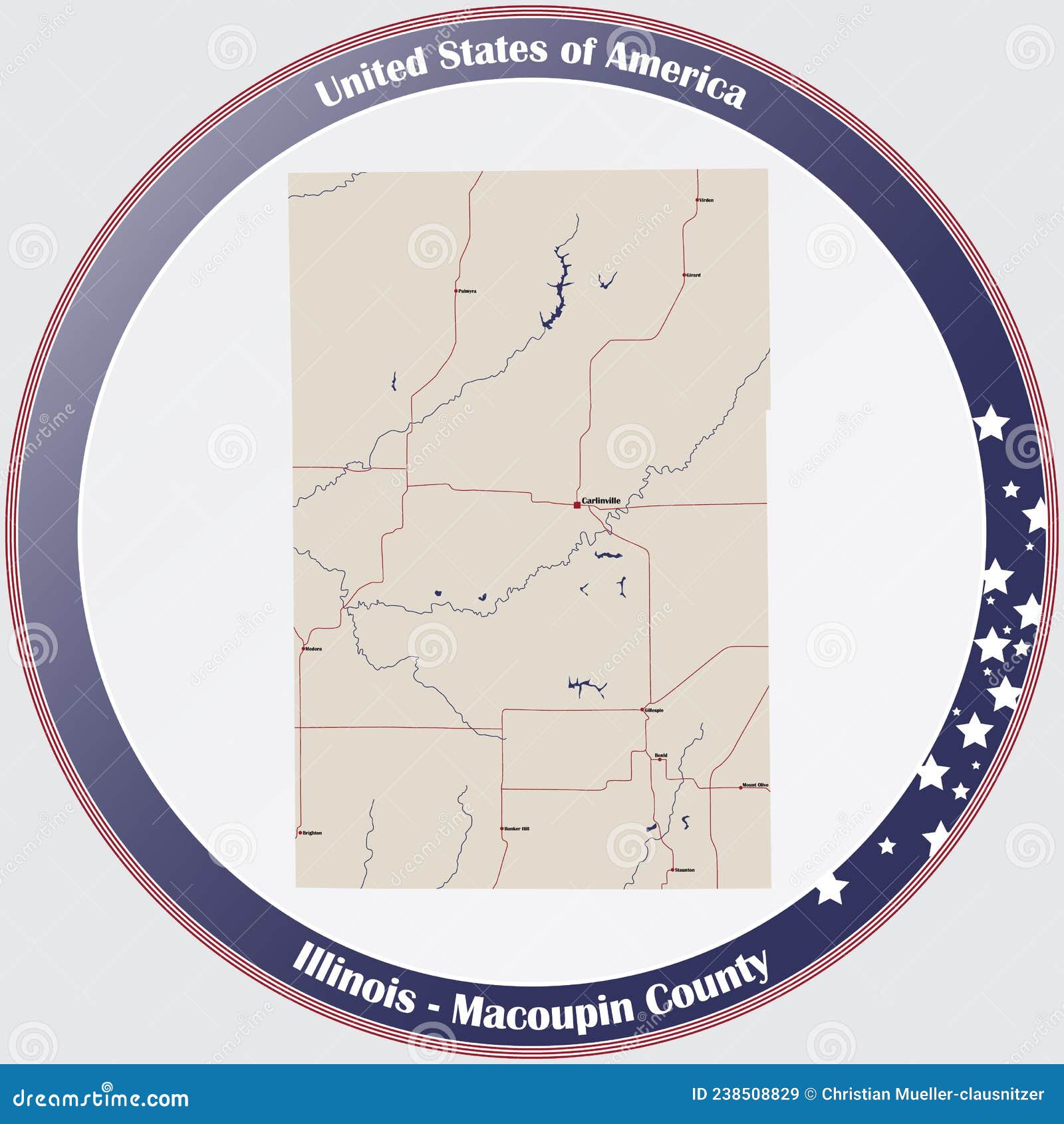 map of macoupin county in illinois