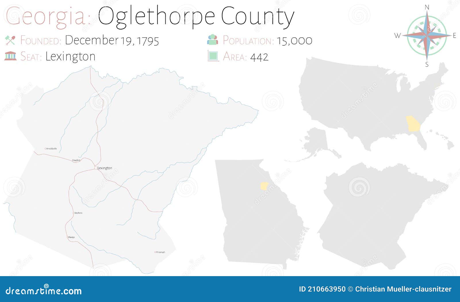 map of oglethorpe county in georgia