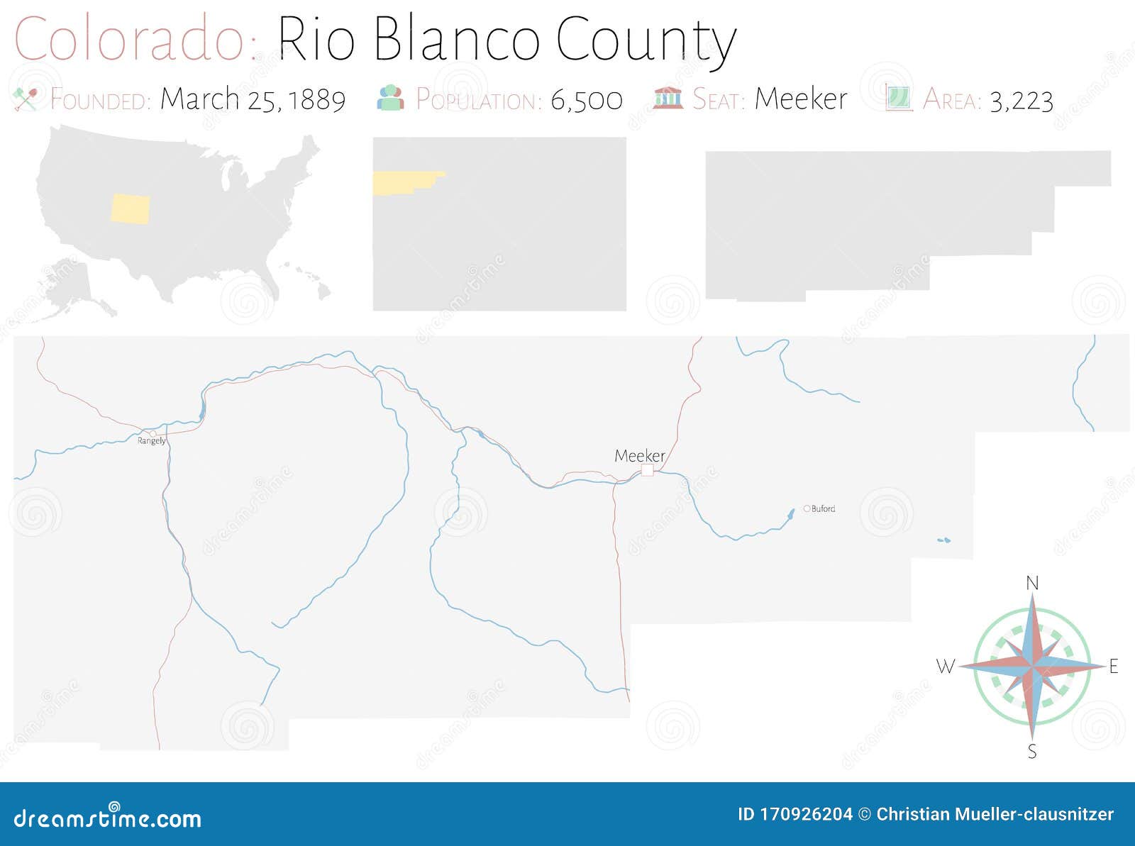 map of rio blanco county in colorado