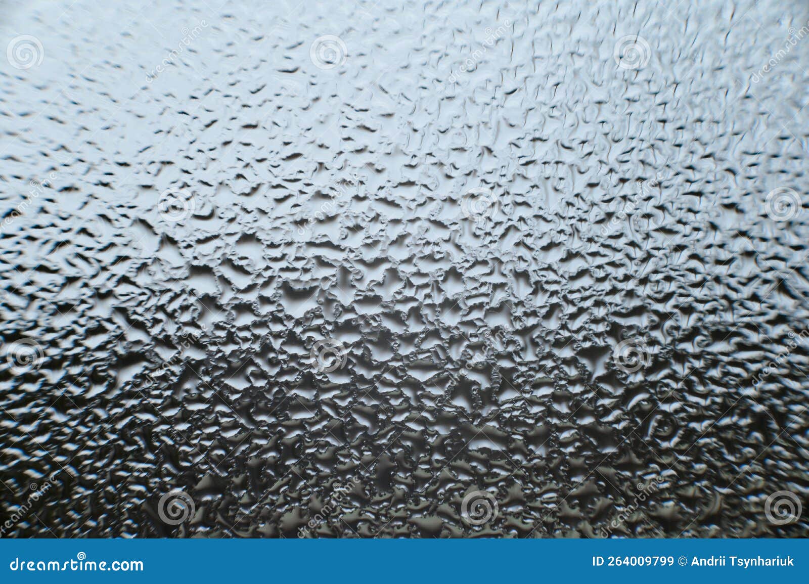 Large Dew Drops on the Window after Condensation Has Settled on the ...