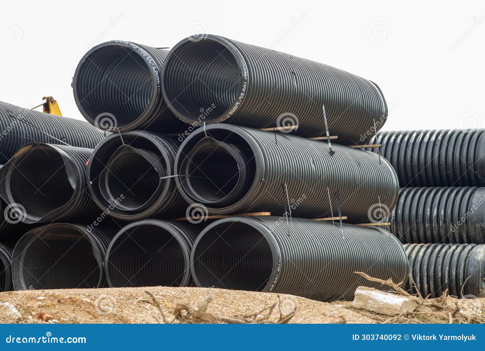 Large Diameter Plastic Pipes Stock Photo Image of plumbing