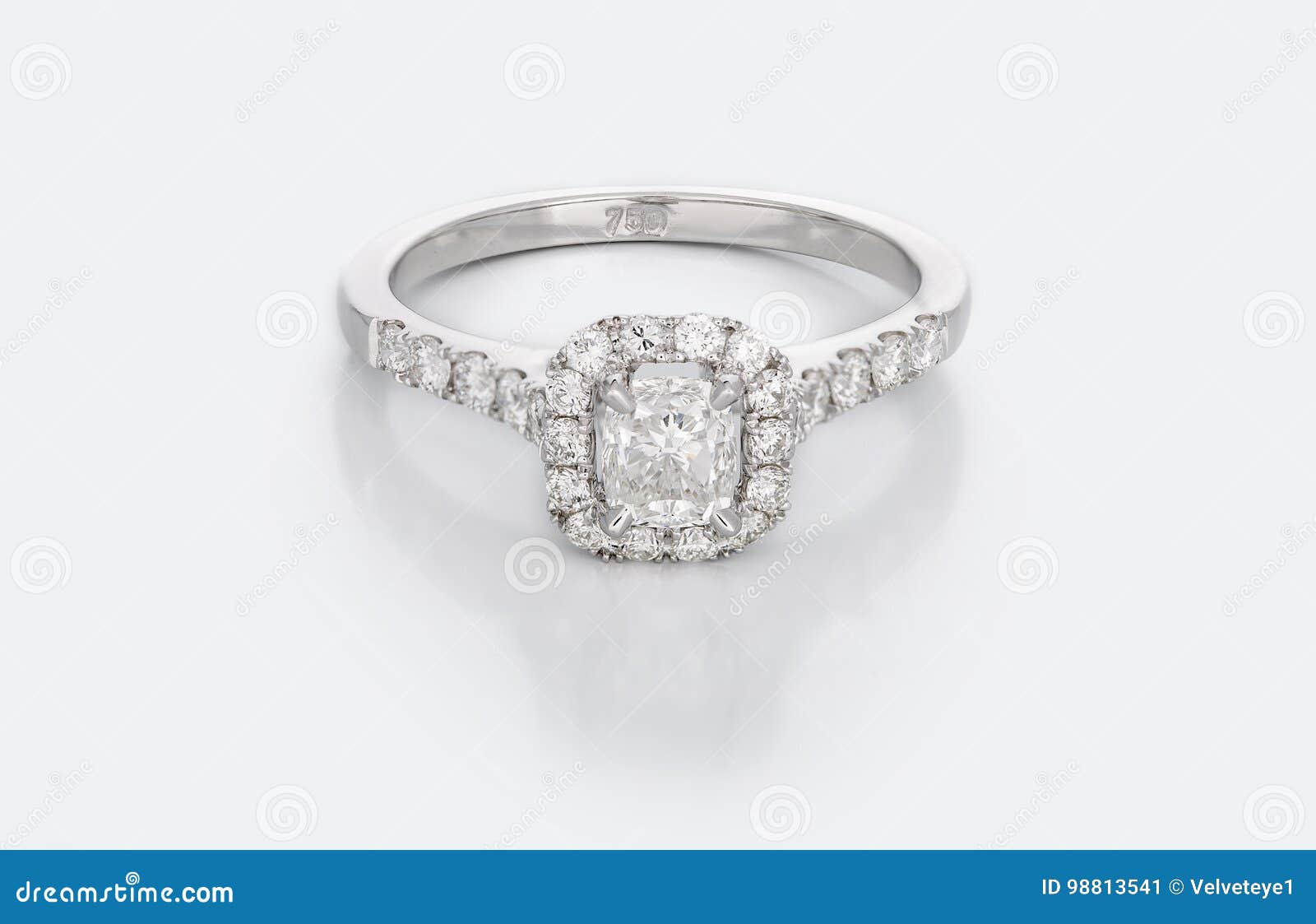 large diamond solitaire engagement or wedding ring