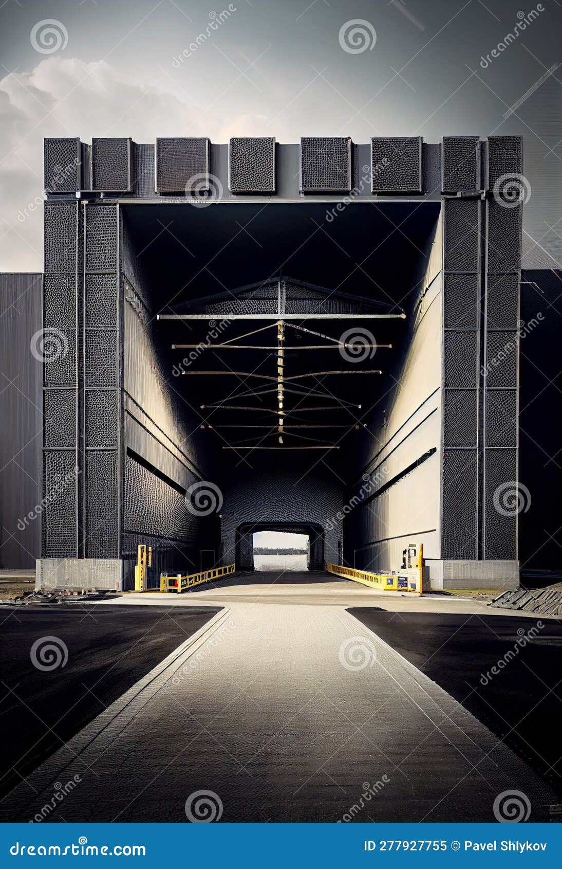Large Distribution Warehouse with Gates for Loading Goods Stock