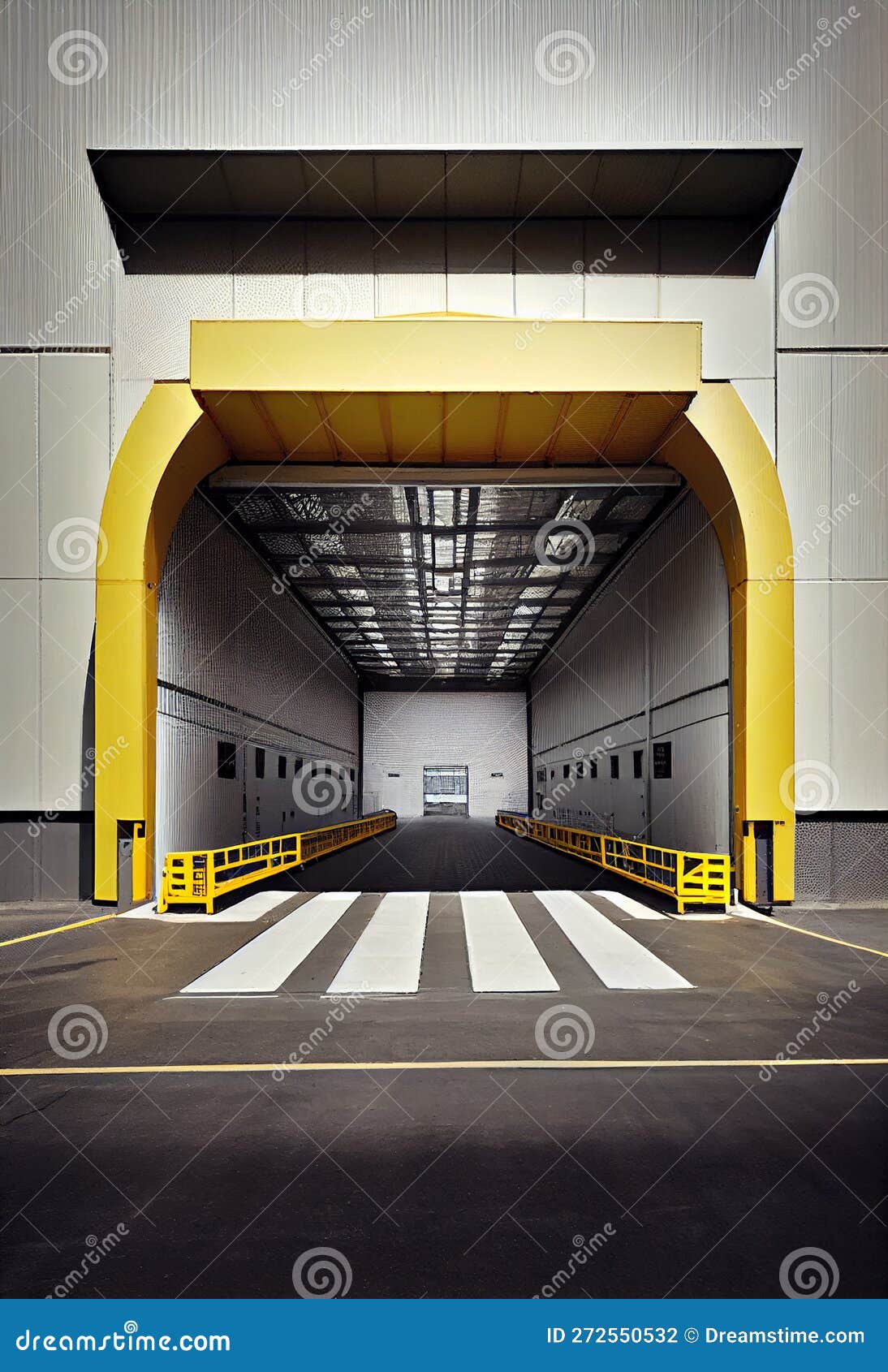 Large Distribution Warehouse with Gates for Loading Goods Stock