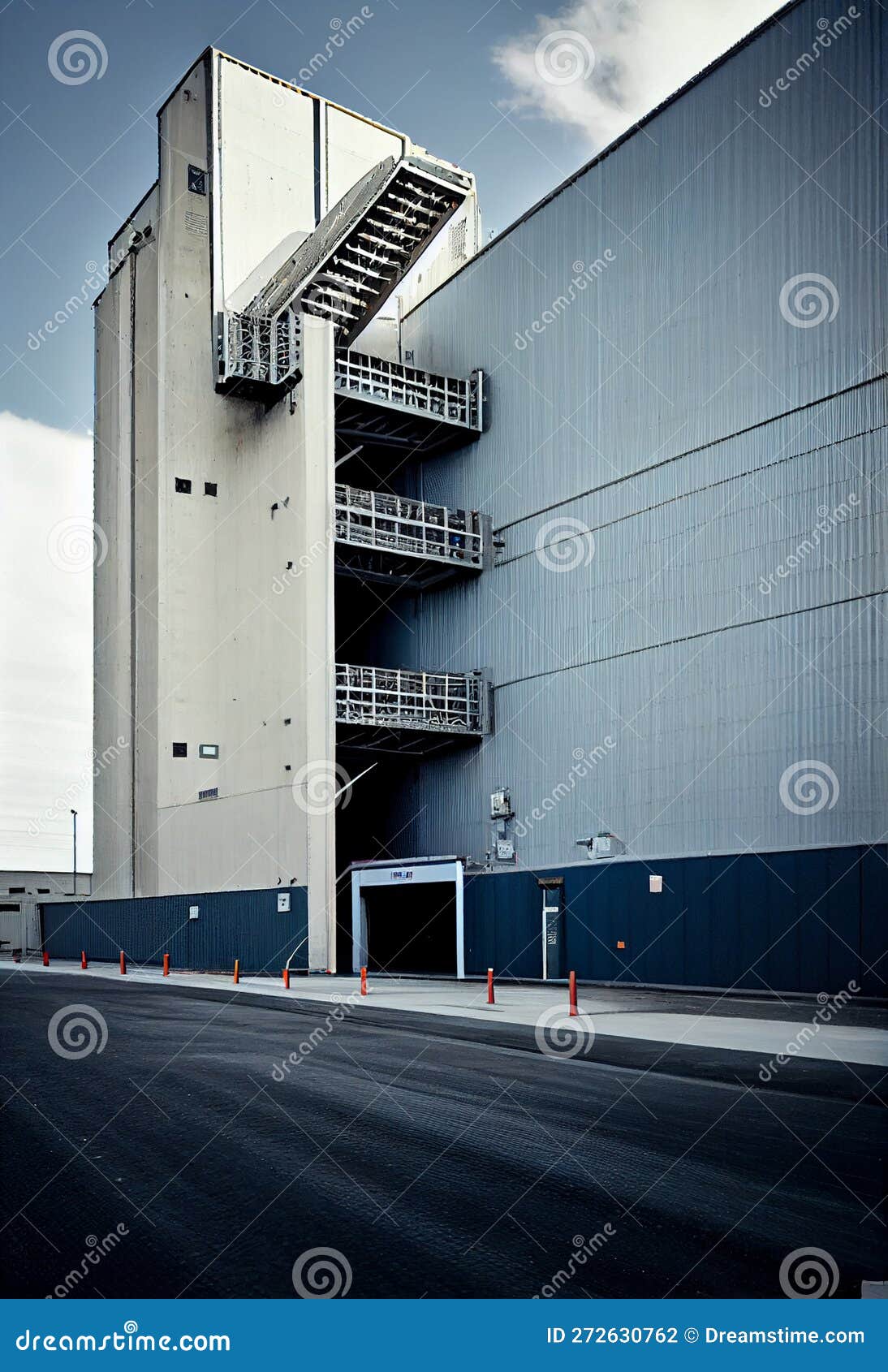 Large Distribution Warehouse with Gates for Loading Goods Stock