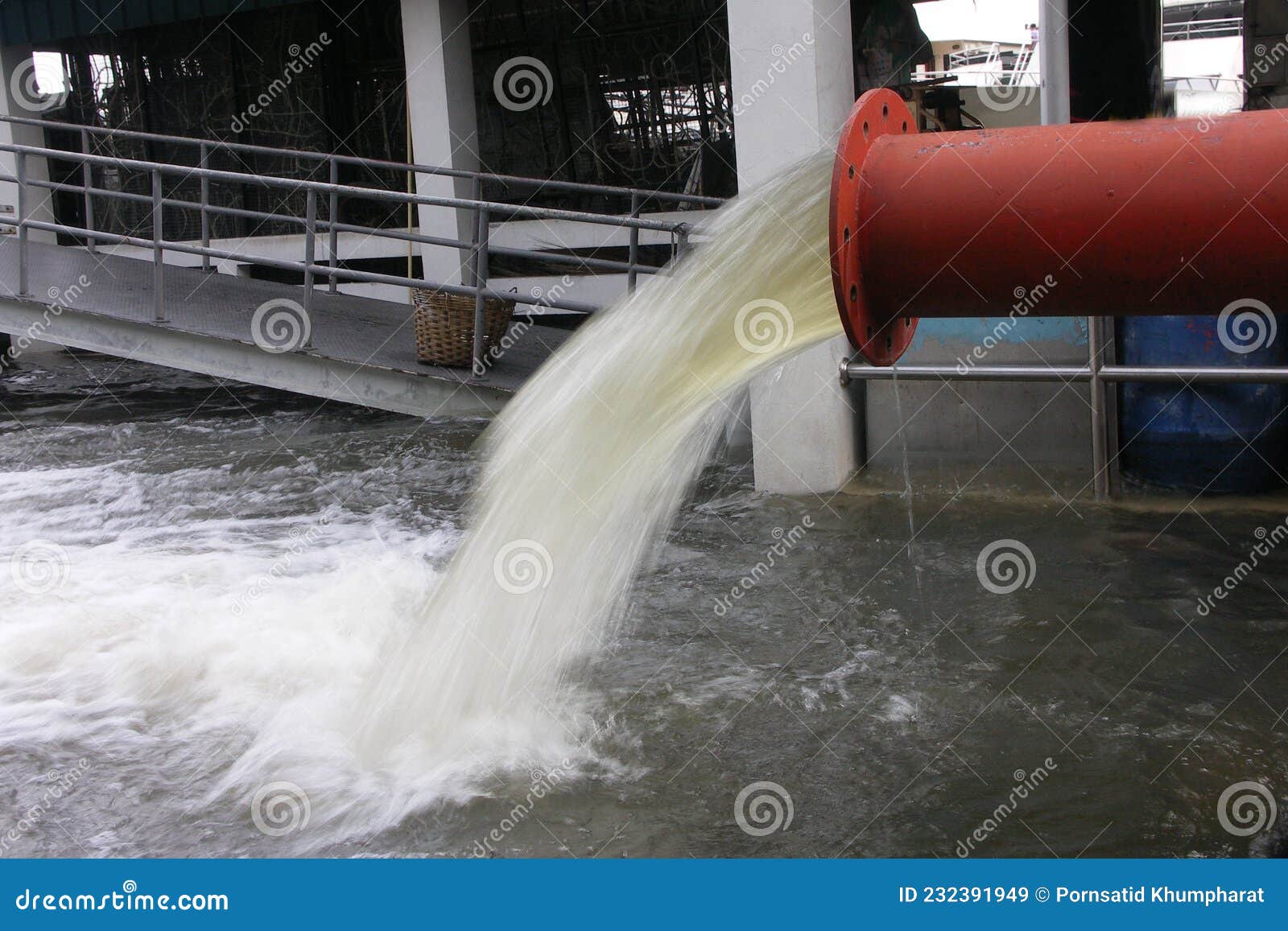 Large Drain Pipe for Pumping Water To Solve the Problem of Flooding in