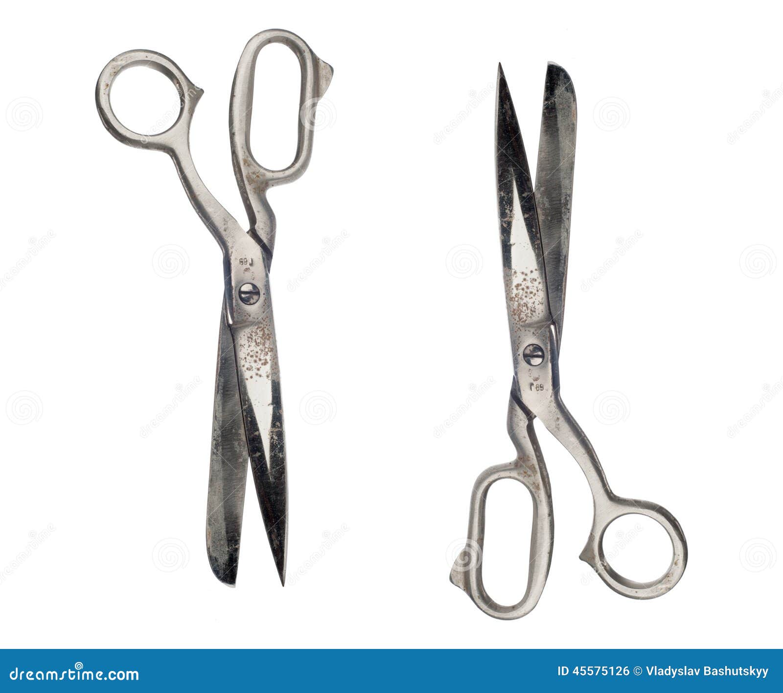 Large Dressmaking or Tailoring Scissors, Isolated Stock Photo Image