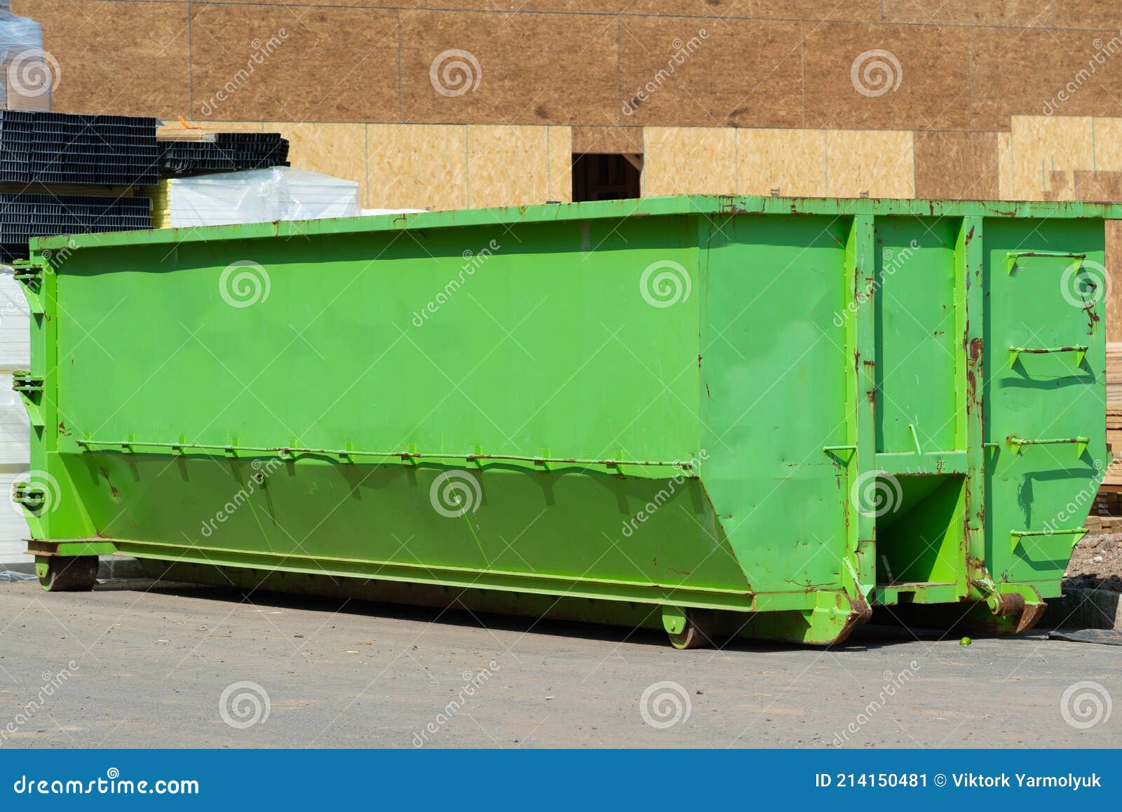 Large Dumpster at a Construction Site Bin Build Stock Image Image of