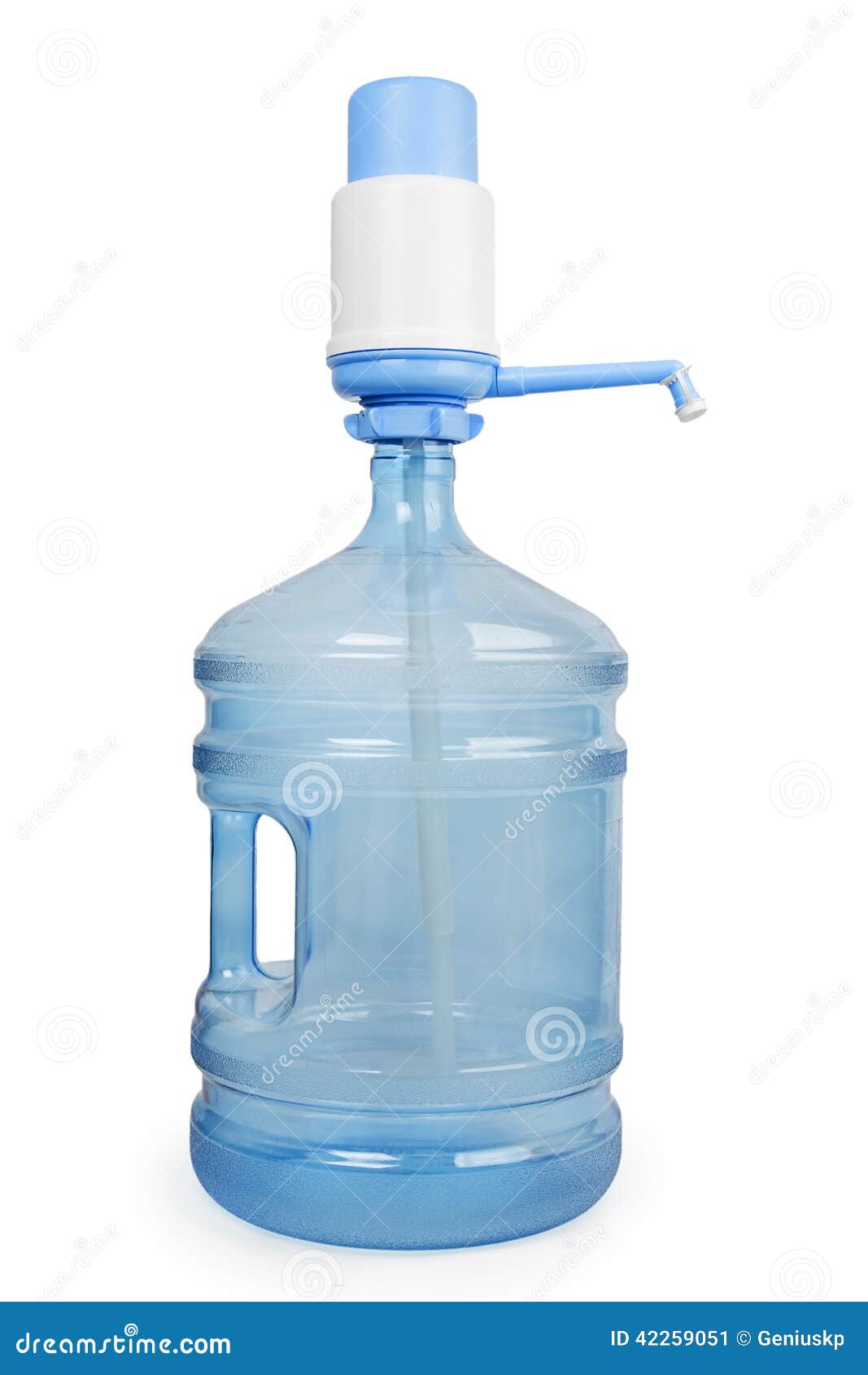 A Large Empty Bottle for Water with Pump Stock Image Image of button