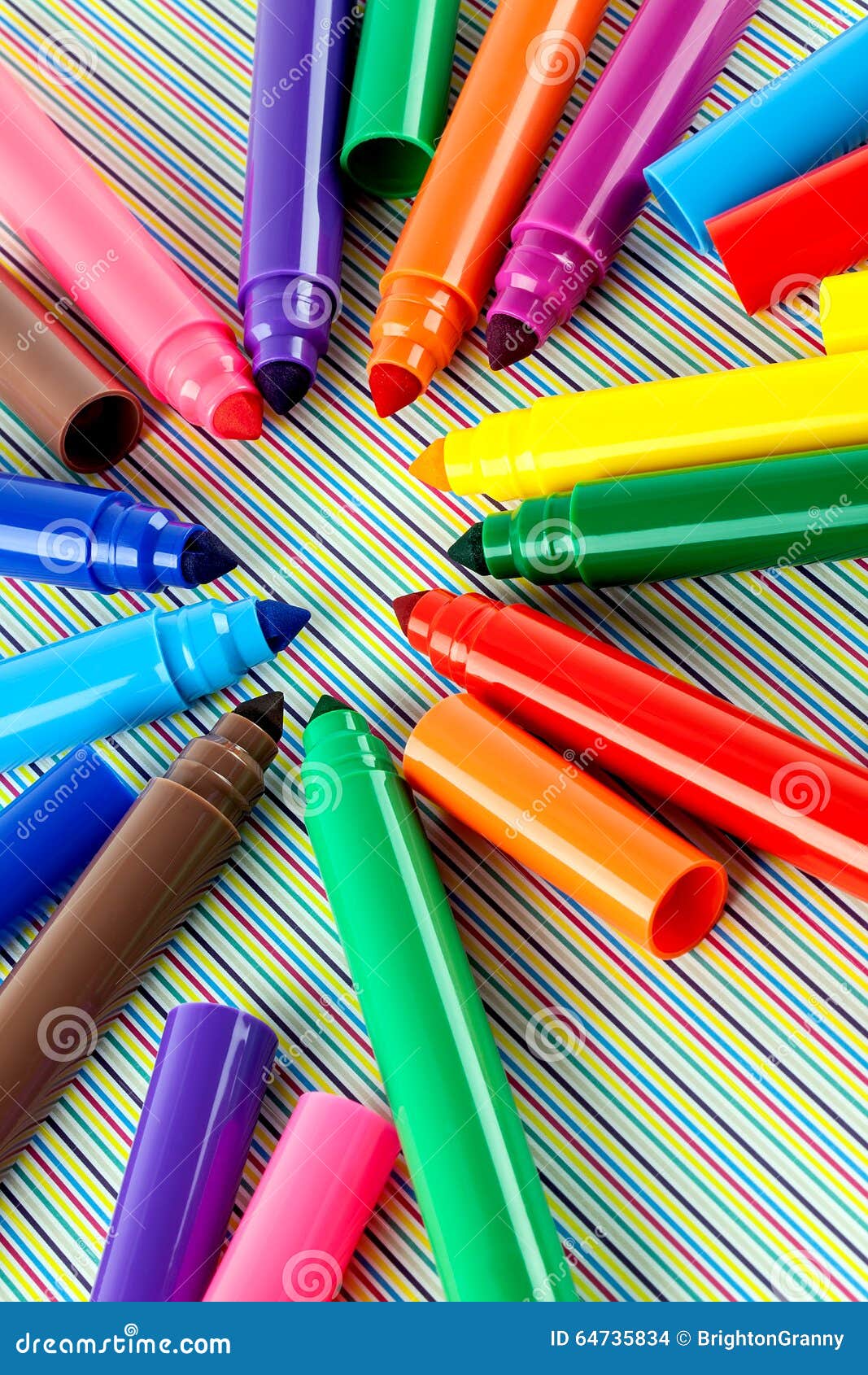 Large felt tip pens stock photo. Image of pens, background - 64735834