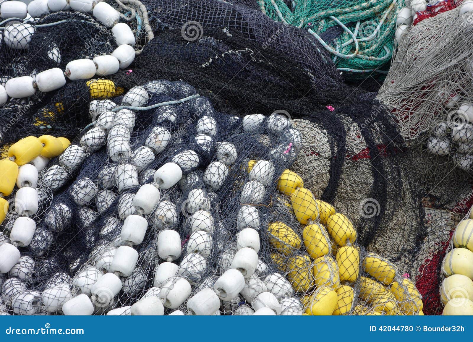 Used Yellow Fishing Nets Stock Photos - Free & Royalty-Free Stock