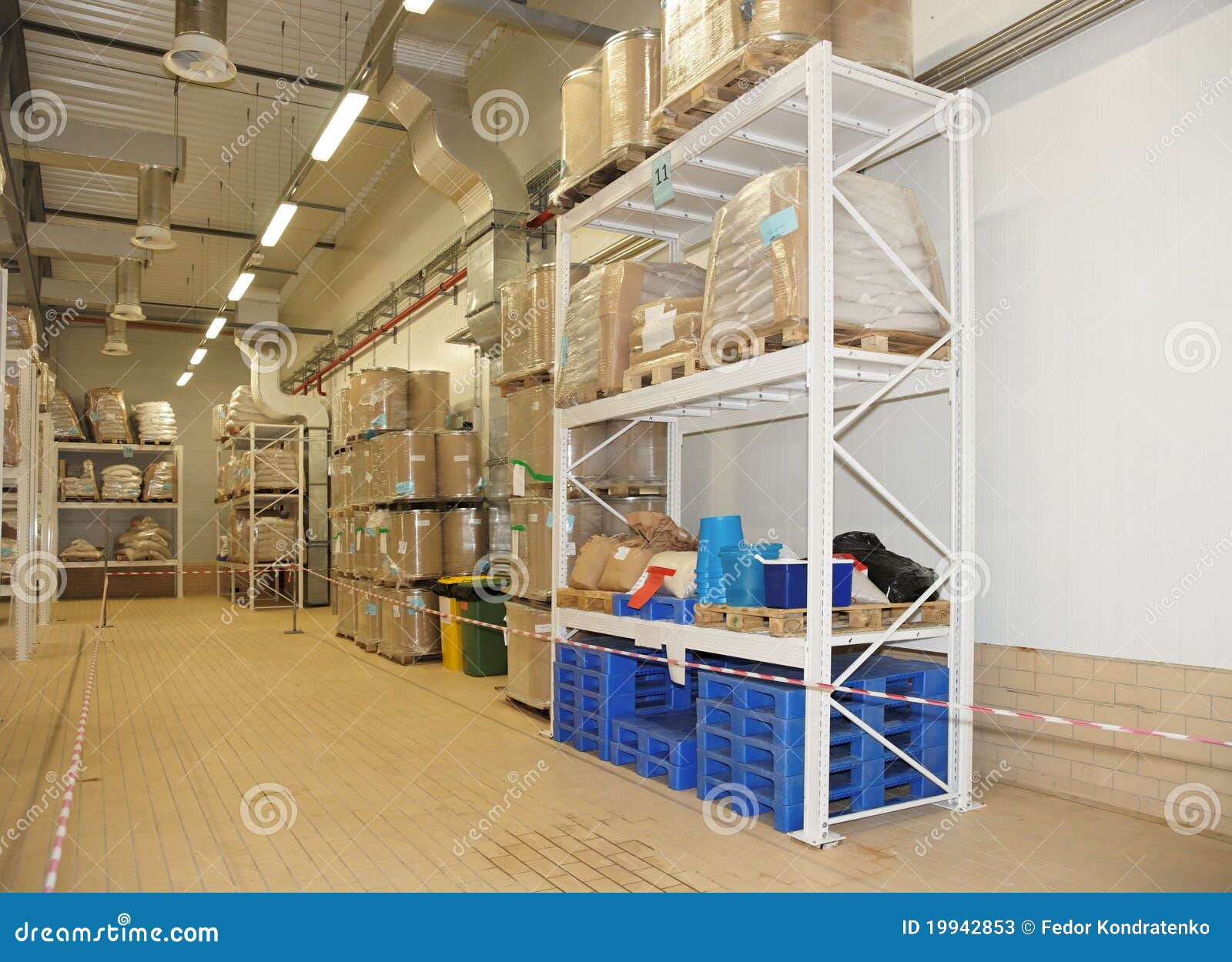 Large food warehouse stock image. Image of factory, metal 19942853
