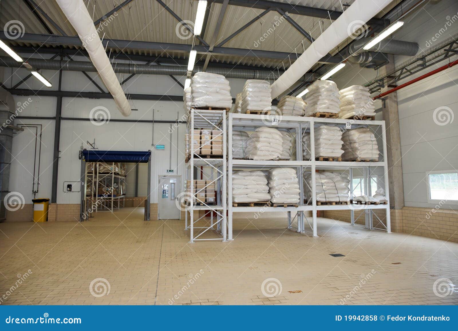 Large food warehouse stock photo. Image of production 19942858