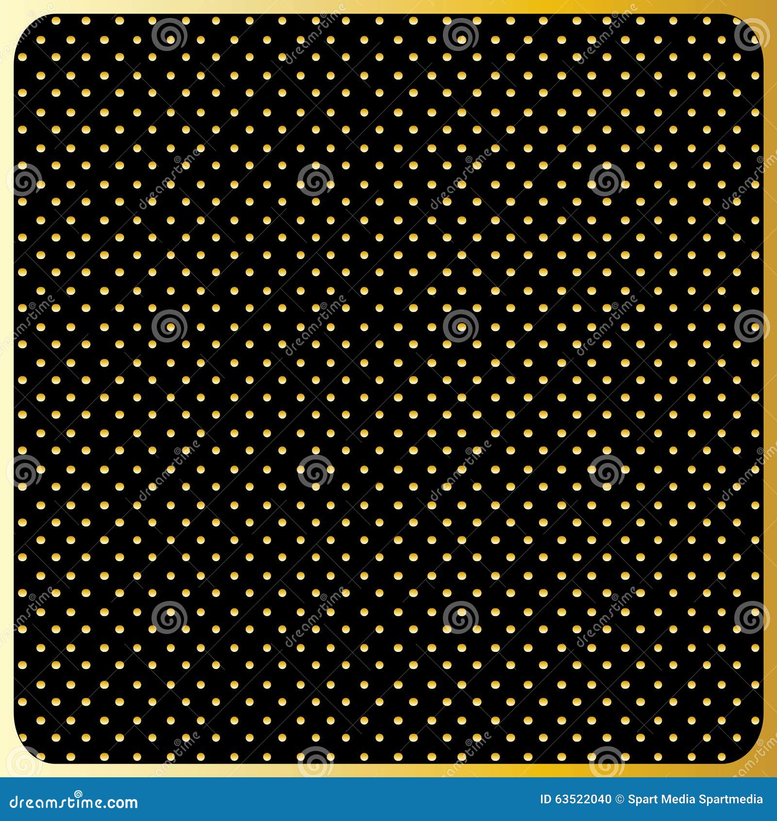Large Gold Polka Dots, Black Background Stock Vector Image 63522040