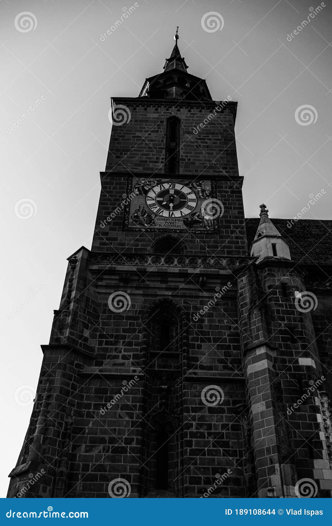 large gothic building of the black church biserica neagra in brasov, romania