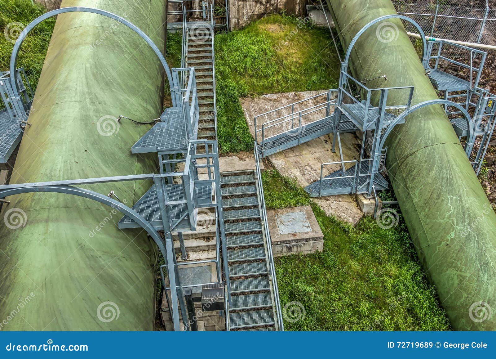 Large Green Pipes HDR stock image. Image of pipes, range 72719689