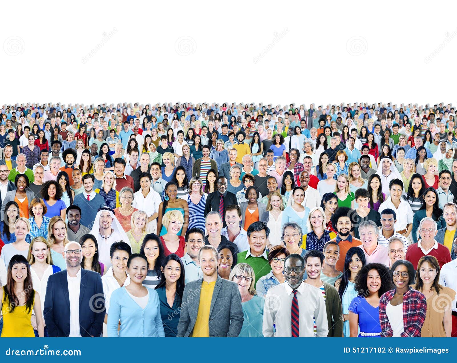 large group of diverse multiethnic cheerful people concept