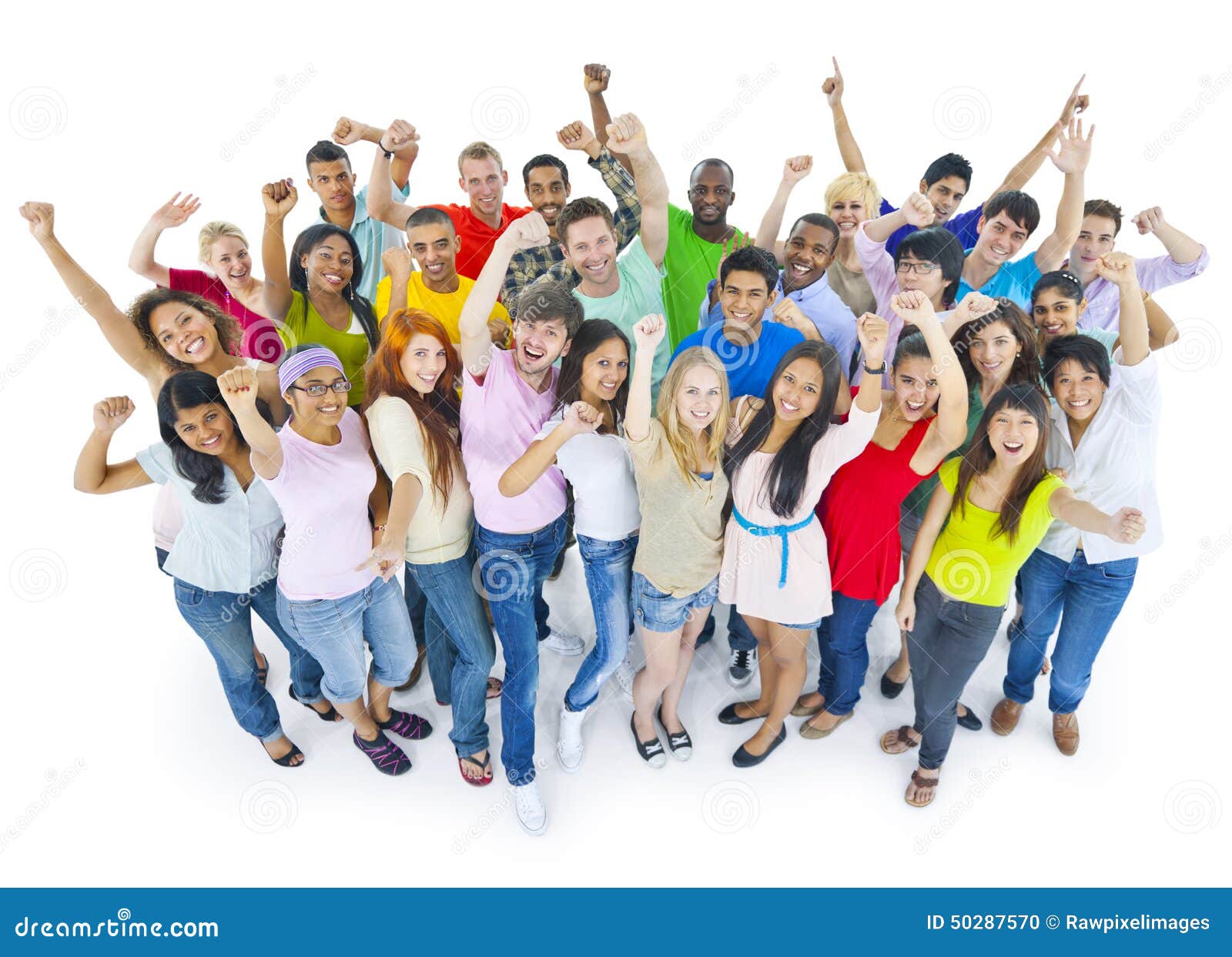 large group people celebrating enjoying concept