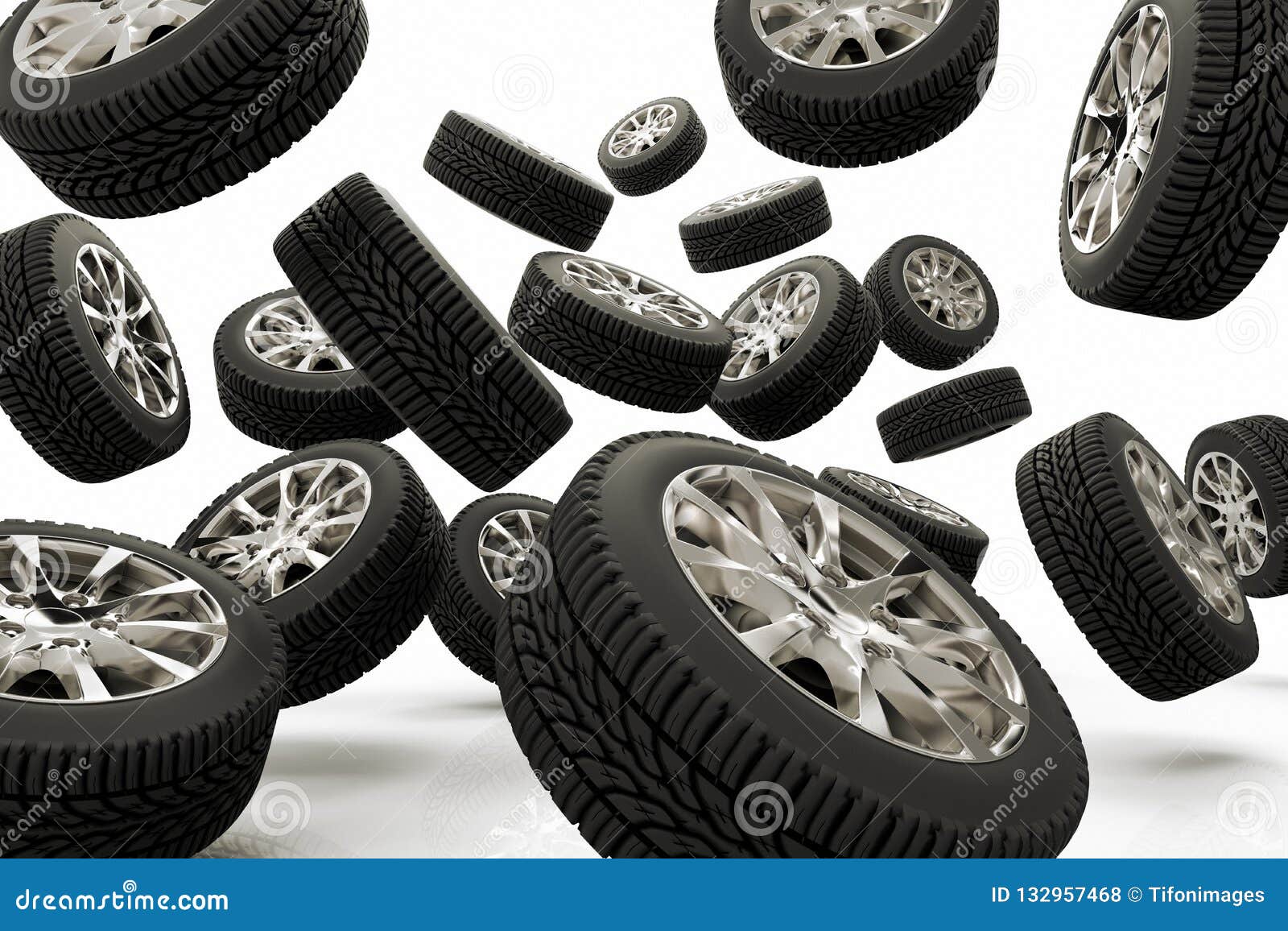 A large group of tires stock illustration. Illustration of
