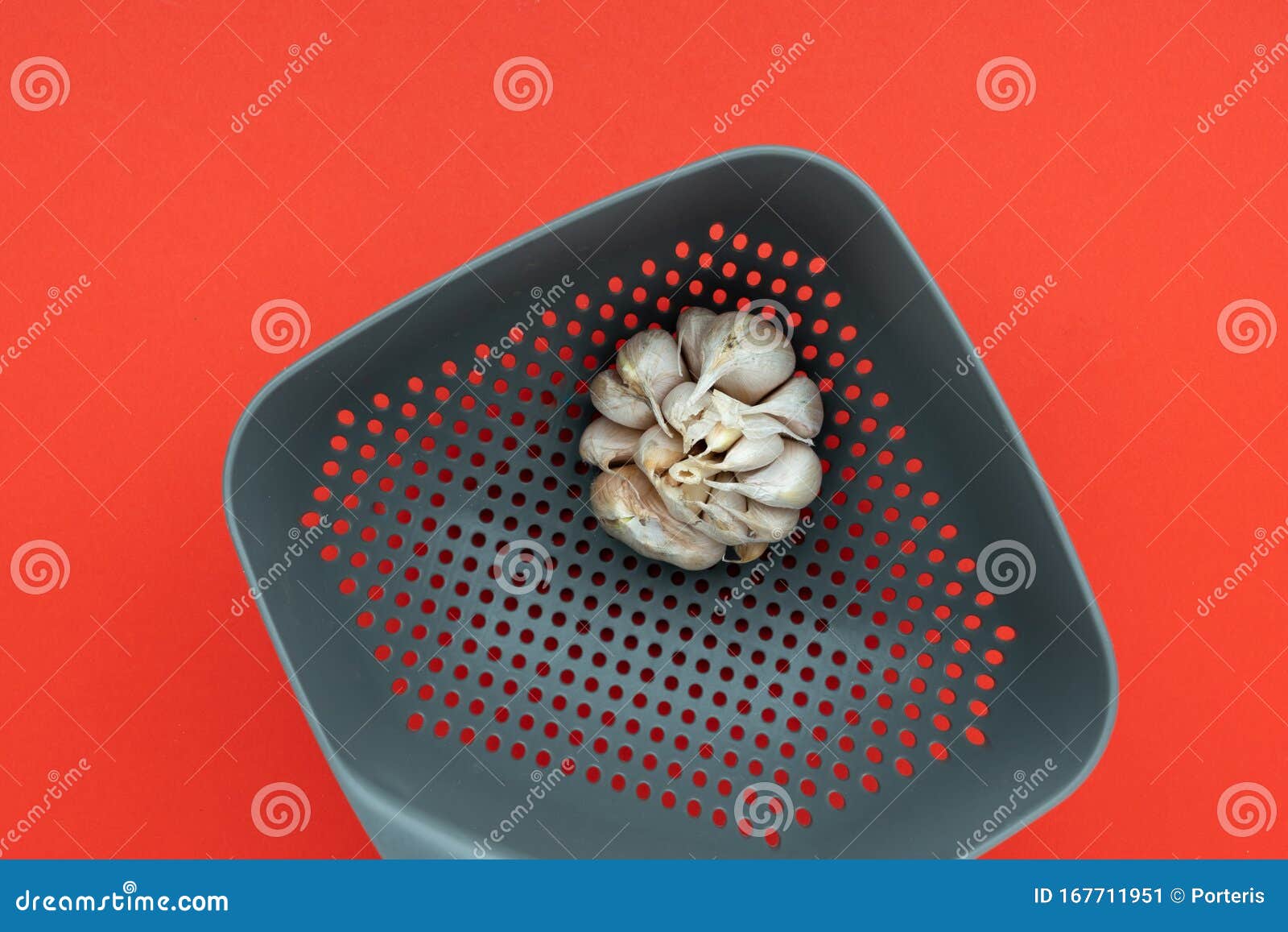 A Large Head of Garlic on the Background Stock Image Image of flatlay