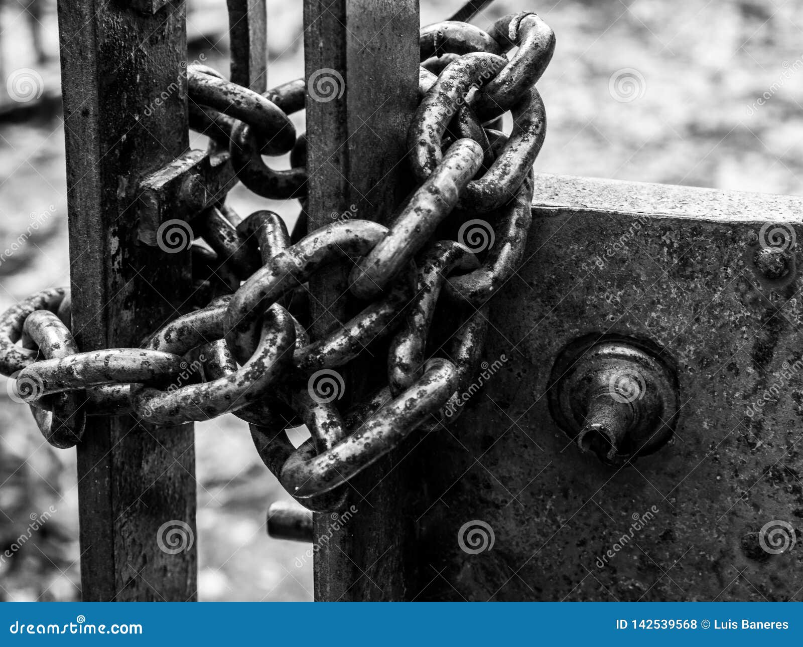 Large and Heavy Antique Chain Stock Photo - Image of background, brown ...