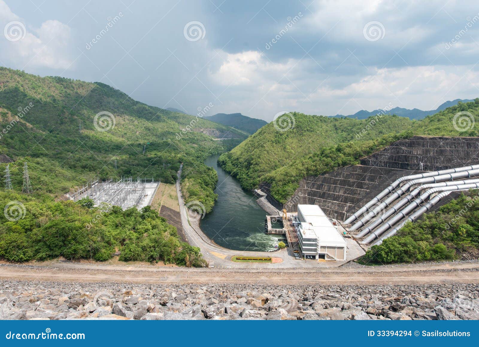 large hydro electric dam in thailand