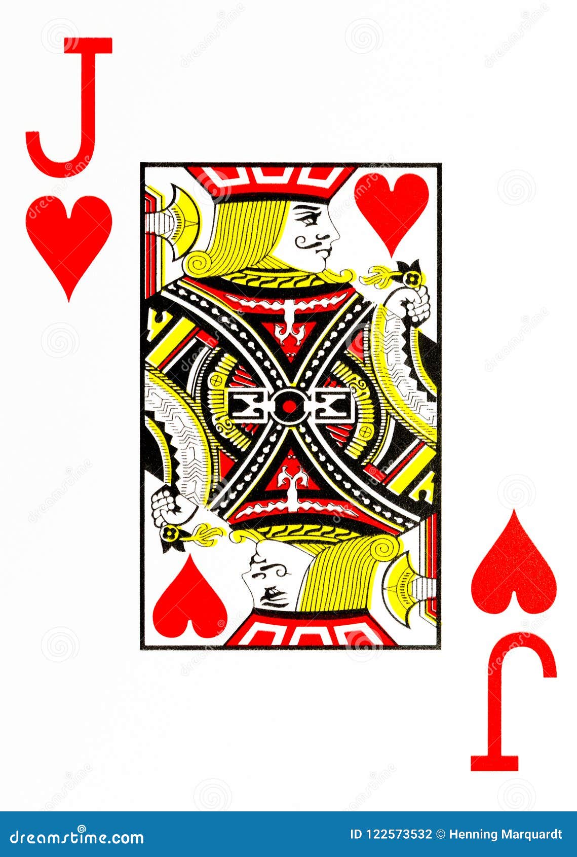 Large Index Playing Card Jack of Hearts Stock Illustration ...