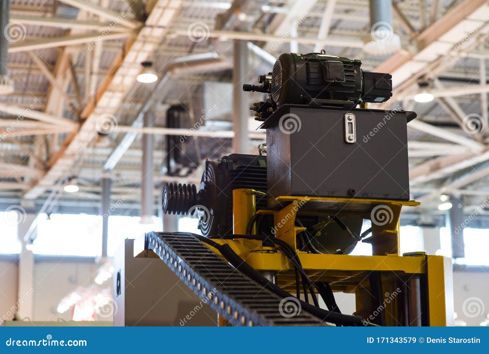 Large Industrial Woodworking Machine Close Stock Image Image of