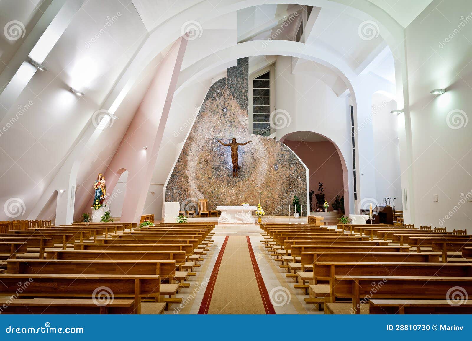 Large Interior Of Modern Church Stock Photo Image Of