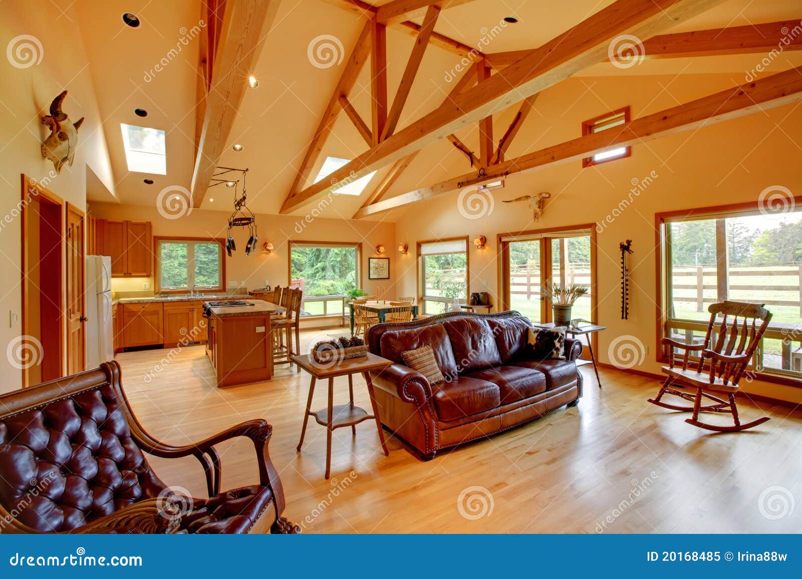 Large Living Room on the Horse Ranch Stock Image Image of idea, door