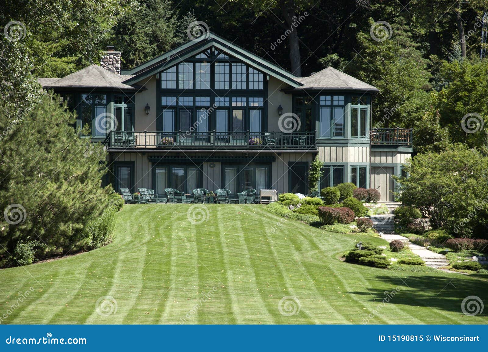 luxury mansion home estate, grass lawn