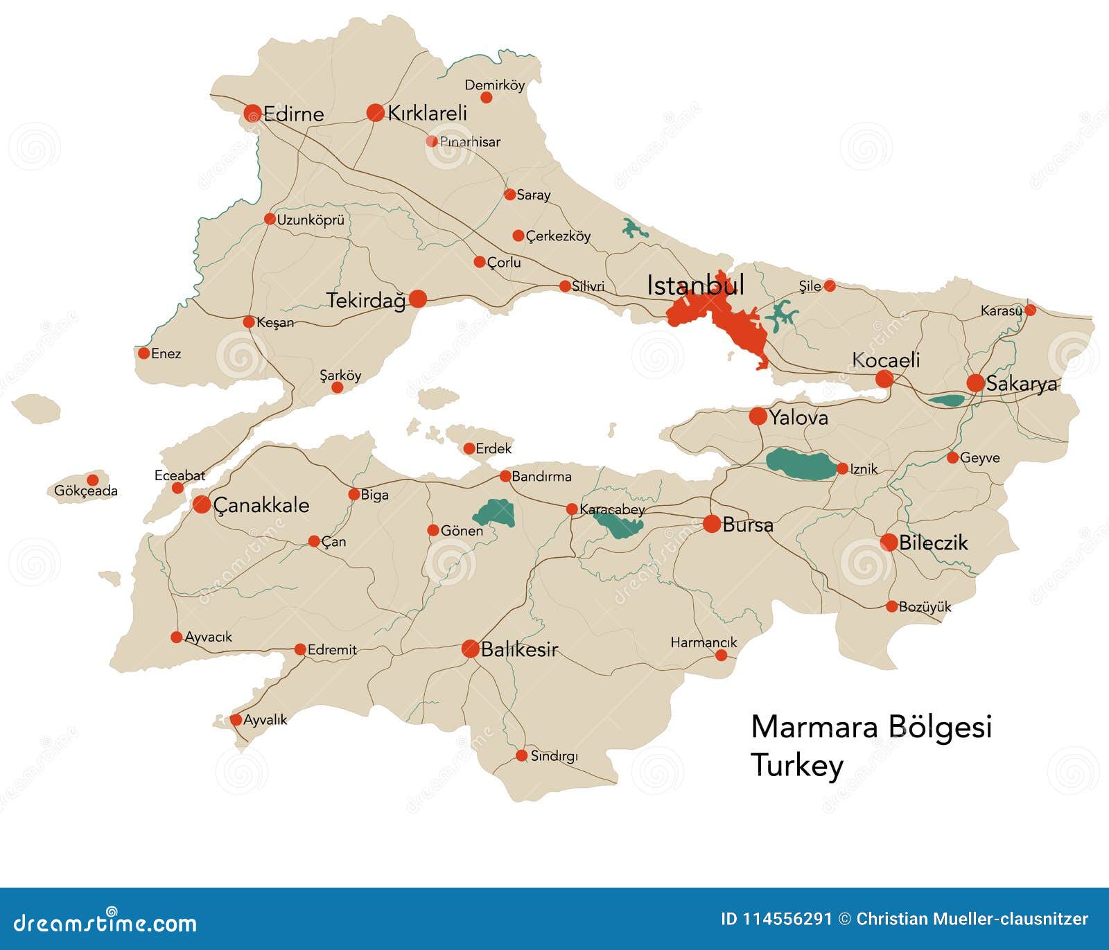large map of marmara bÃÂ¶lgesi