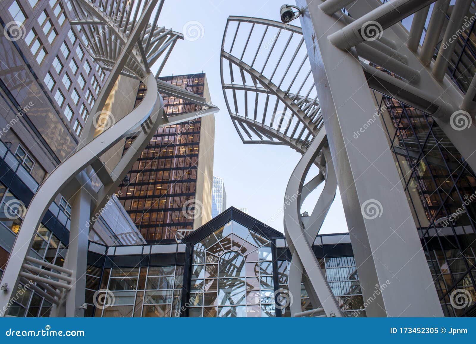 Large Metal Structural Art in Downtown Calgary Editorial Image Image