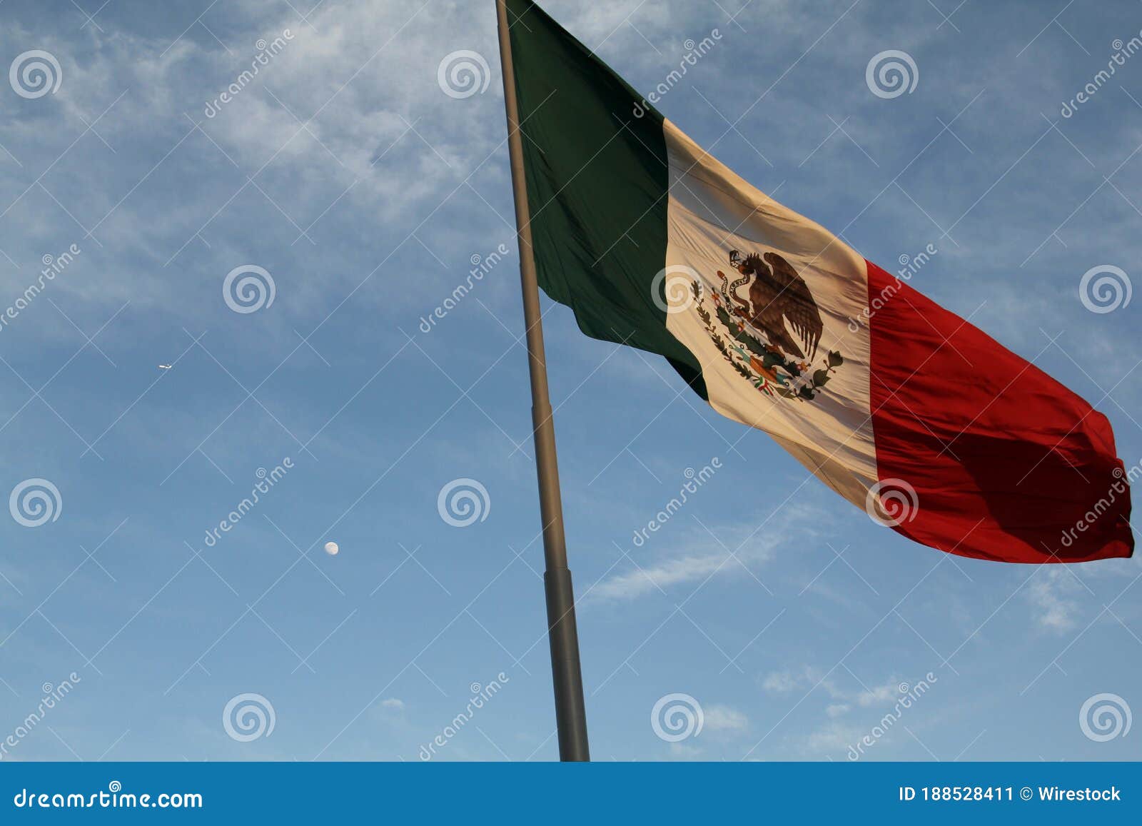 the large mexican flag in the zocalo, mexico city