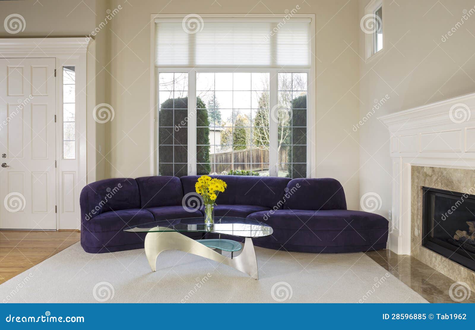 Large Modern Living Room stock image. Image of living - 28596885