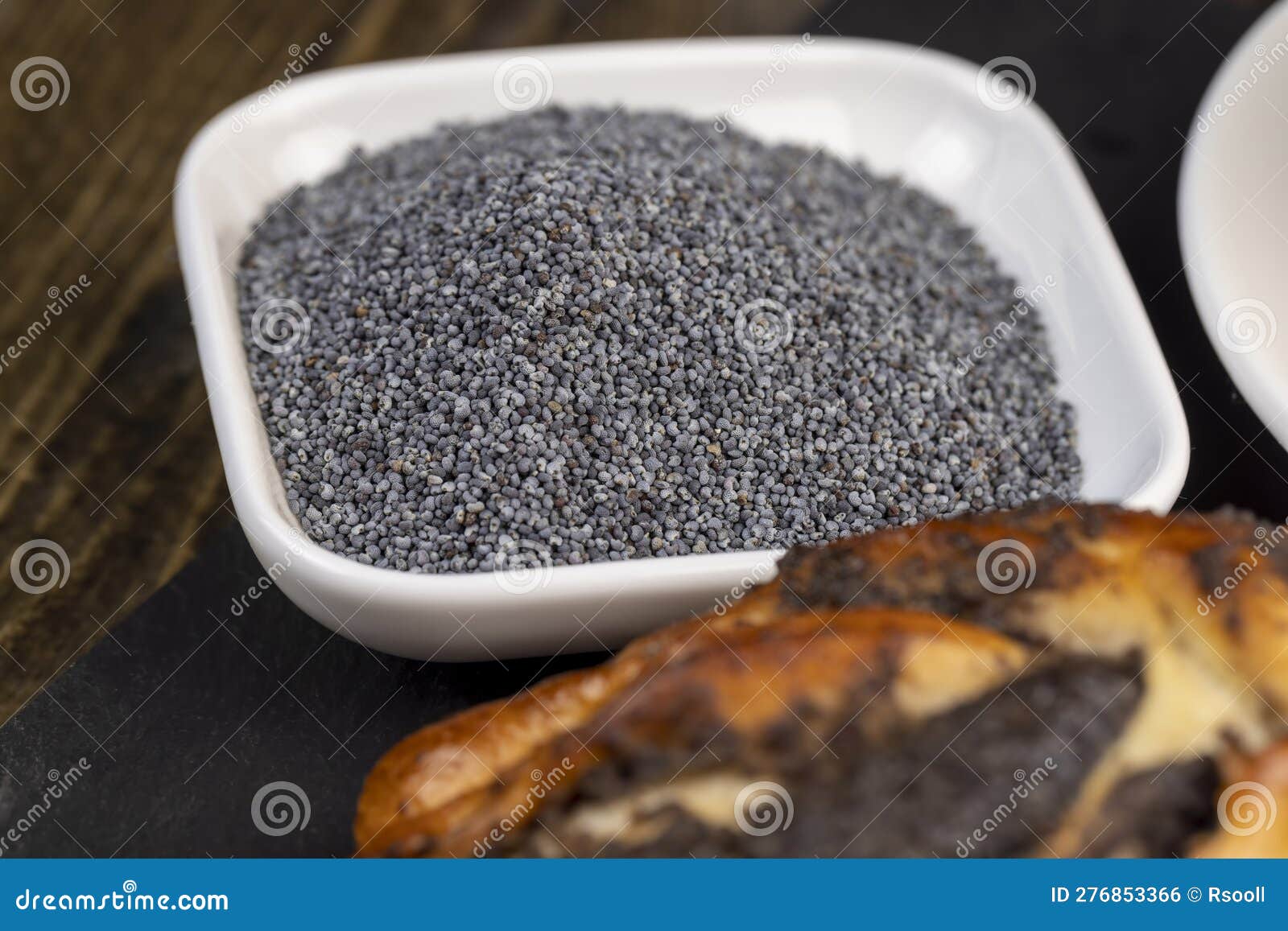 A Large Number of Poppy Seeds on the Cooking Table Stock Photo Image
