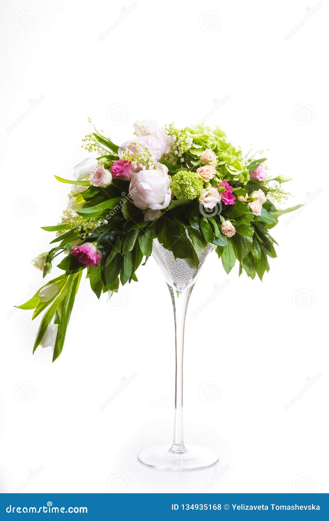 A Large Number of Yety, a Large Lush Bouquet of Snowdrop, Rose, Bell ...